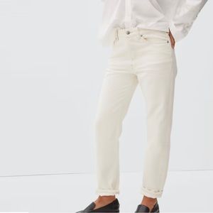 Everlane The Rigid Slouch Jean - Ecru. NWT. Size 25